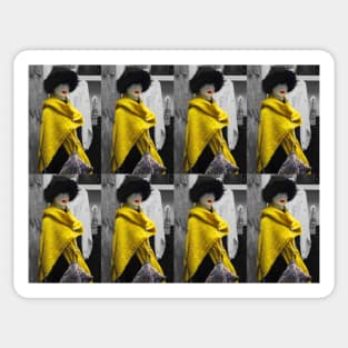 Mannequin in Yellow - Collage Sticker